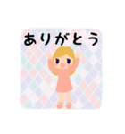 北欧カラーの女の子カネリちゃんスタンプ（個別スタンプ：10）