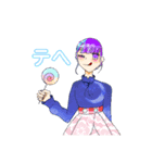 可愛い女の子イラストスタンプ（個別スタンプ：3）