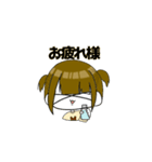 バツ目の女の子スタンプ（個別スタンプ：3）