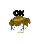 バツ目の女の子スタンプ（個別スタンプ：11）