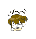 バツ目の女の子スタンプ（個別スタンプ：13）