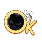 くろ猫さんのスタンプ（個別スタンプ：1）