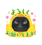 くろ猫さんのスタンプ（個別スタンプ：4）