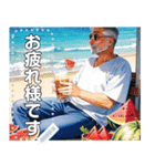 スイカ大好きおじさんの夏休み（個別スタンプ：1）