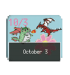 四国竜物語Shikoku Dragon Story10月記念日（個別スタンプ：3）