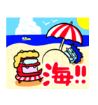 夏だ！サマーだ！赤おにくんと青おにくん！（個別スタンプ：3）