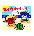 夏だ！サマーだ！赤おにくんと青おにくん！（個別スタンプ：4）