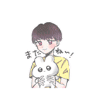 仲良しのうさぎと人間は、幸せに生きている（個別スタンプ：23）