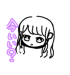 黒マスク女子（個別スタンプ：3）