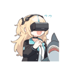 Girl wearing VR goggles（個別スタンプ：4）