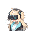 Girl wearing VR goggles（個別スタンプ：9）