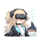 Girl wearing VR goggles（個別スタンプ：11）