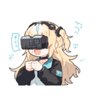 Girl wearing VR goggles（個別スタンプ：16）