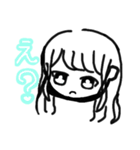 黒マスクの女の子（個別スタンプ：5）