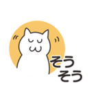 ひょっこりしろねこ（個別スタンプ：18）