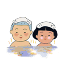 昭和風味の男の子と女の子（個別スタンプ：11）