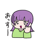 ウルフヘア―の女の子（個別スタンプ：40）