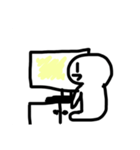 なんか白いやつNo.1（個別スタンプ：3）
