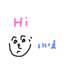 ウクライナ語であいさつするもへじ（個別スタンプ：7）