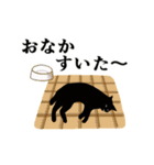 【動く】家族連絡用☆シンプル黒猫（個別スタンプ：16）