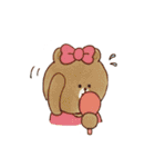 BROWN ＆ FRIENDS手描きゆるゆるスタンプ（個別スタンプ：12）