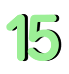 便利な数字.曜日②日程用 シンプル緑大文字（個別スタンプ：19）