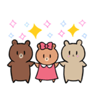 BROWN ＆ FRIENDS × くまてぃぶ ＆ ねこらん（個別スタンプ：2）