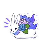 紫陽花のハナウサギのエト（個別スタンプ：1）