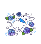 紫陽花のハナウサギのエト（個別スタンプ：34）
