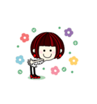Happy Girl - 赤×ショートボブ part5（個別スタンプ：3）