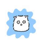 手書きしろねこ【文字なし】（個別スタンプ：24）