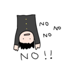 制服男子 返事が簡単 否定編（個別スタンプ：1）