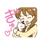 三つ編みの女の子と猫（個別スタンプ：31）