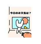 梅雨 うさぎ BIGスタンプ（個別スタンプ：3）