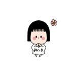 オン眉女の子のTシャツ文字っ！（個別スタンプ：4）
