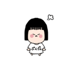 オン眉女の子のTシャツ文字っ！（個別スタンプ：5）