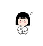 オン眉女の子のTシャツ文字っ！（個別スタンプ：11）
