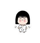 オン眉女の子のTシャツ文字っ！（個別スタンプ：12）