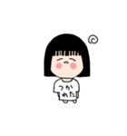 オン眉女の子のTシャツ文字っ！（個別スタンプ：13）