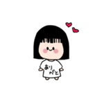オン眉女の子のTシャツ文字っ！（個別スタンプ：15）