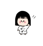 オン眉女の子のTシャツ文字っ！（個別スタンプ：16）