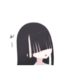 無口女子。（個別スタンプ：12）