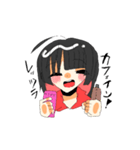 カフェイン好きなインナーカラー女子（個別スタンプ：6）