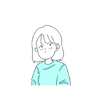 無口の女子（個別スタンプ：1）