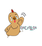 鶏の親子韓国語（個別スタンプ：5）