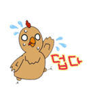 鶏の親子韓国語（個別スタンプ：8）