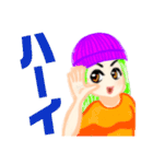 HIP HOPダンサー風女子（個別スタンプ：1）