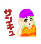 HIP HOPダンサー風女子（個別スタンプ：5）