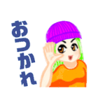 HIP HOPダンサー風女子（個別スタンプ：7）