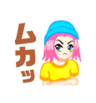 HIP HOPダンサー風女子（個別スタンプ：21）